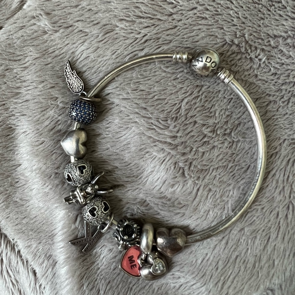 COPY - Bracelet Pandora Moments Bangle with 10 charms